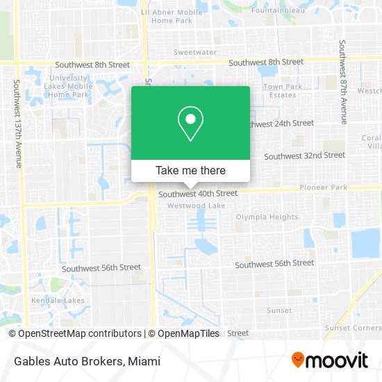 Gables Auto Brokers map