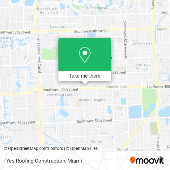 Yes Roofing Construction map