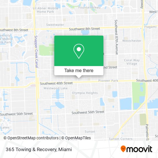 365 Towing & Recovery map