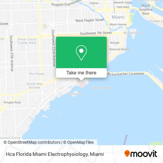 Mapa de Hca Florida Miami Electrophysiology