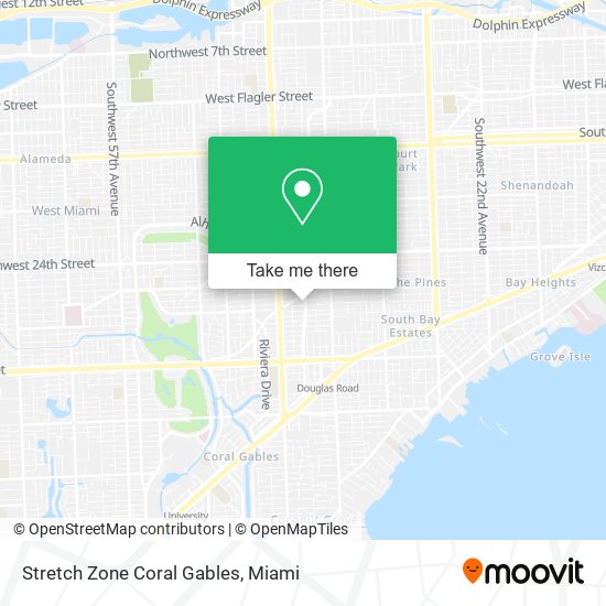 Stretch Zone Coral Gables map