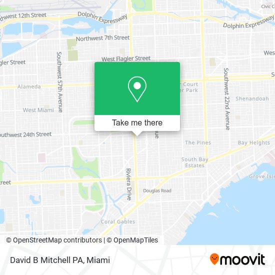 David B Mitchell PA map