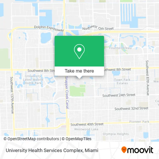 University Health Services Complex map