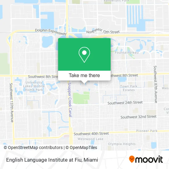 English Language Institute at Fiu map