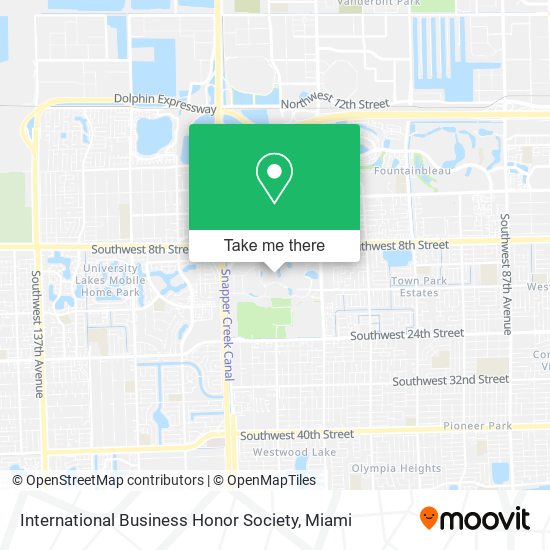 Mapa de International Business Honor Society