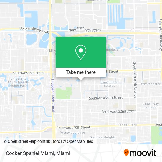 Cocker Spaniel Miami map