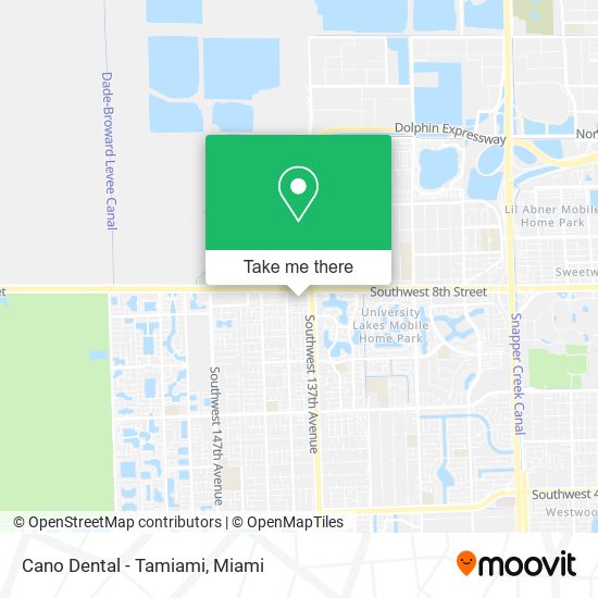 Mapa de Cano Dental - Tamiami