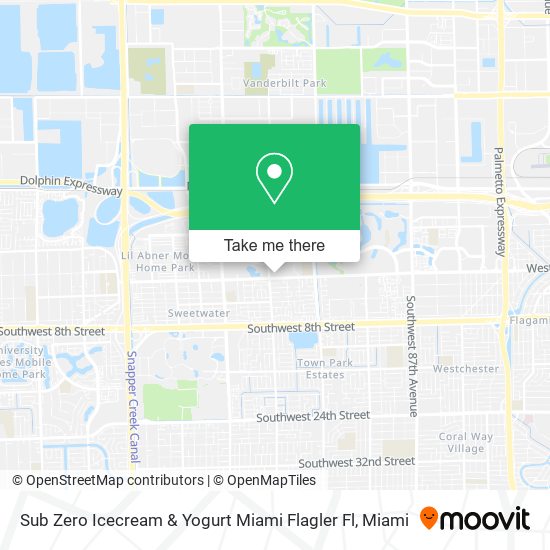 Sub Zero Icecream & Yogurt Miami Flagler Fl map