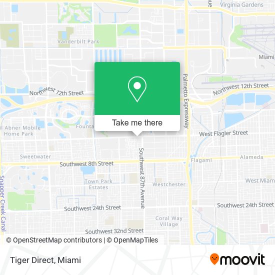 Mapa de Tiger Direct