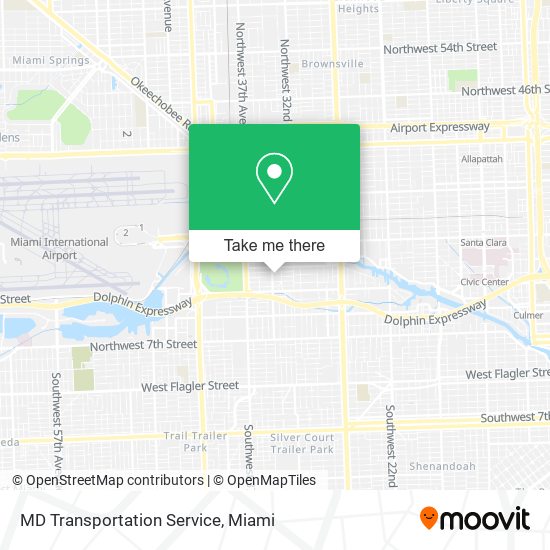 Mapa de MD Transportation Service