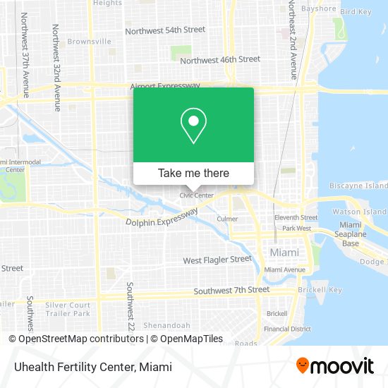 Uhealth Fertility Center map