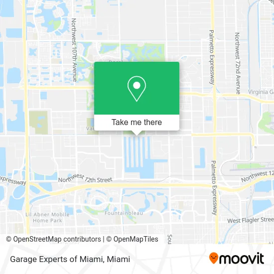Garage Experts of Miami map