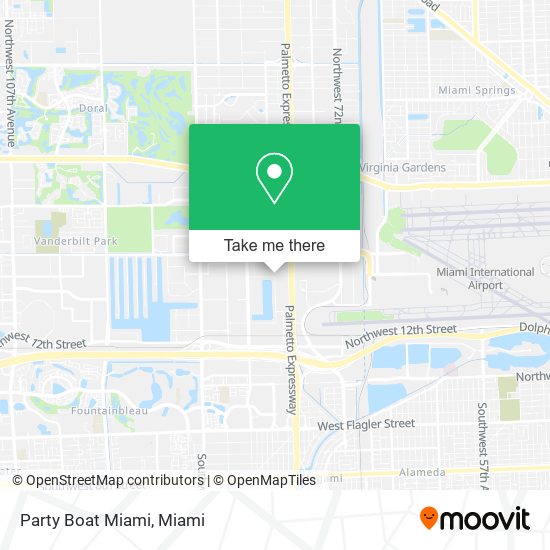 Party Boat Miami map