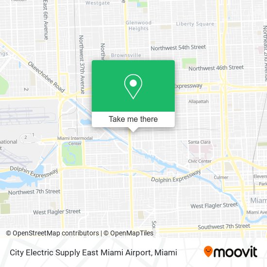 City Electric Supply East Miami Airport map