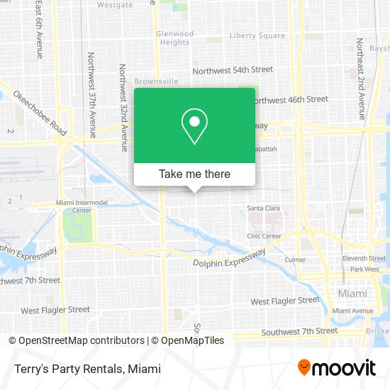 Terry's Party Rentals map