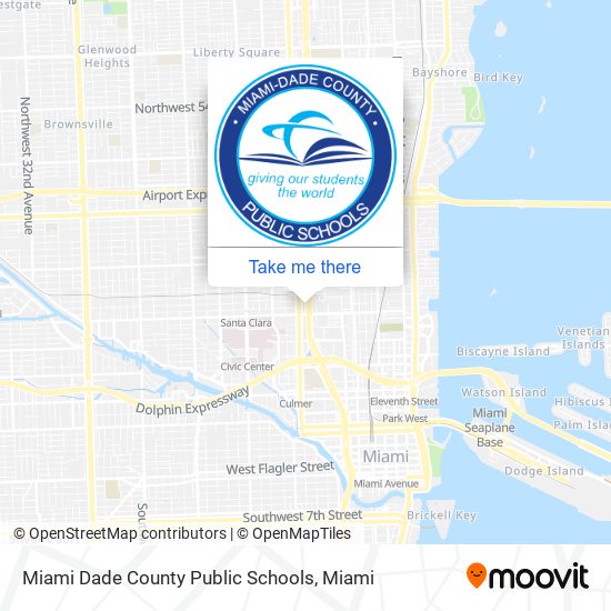 Mapa de Miami Dade County Public Schools