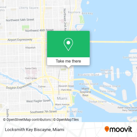 Locksmith Key Biscayne map