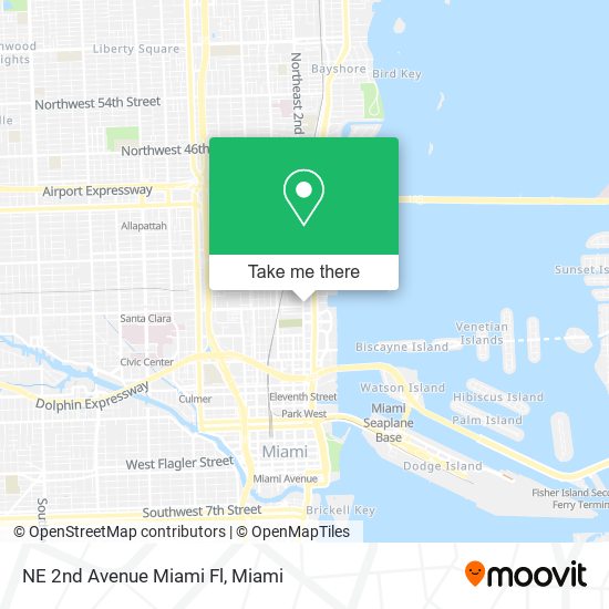 NE 2nd Avenue Miami Fl map