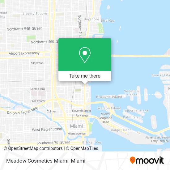 Meadow Cosmetics Miami map