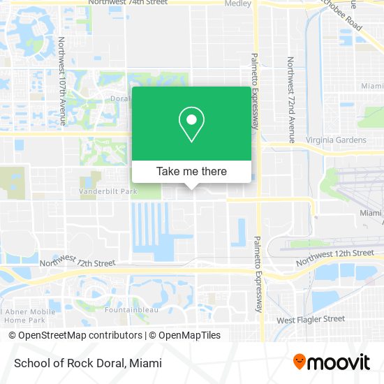 Mapa de School of Rock Doral