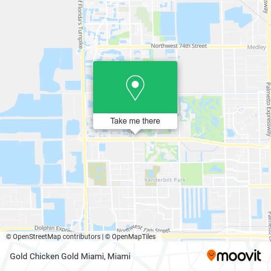 Mapa de Gold Chicken Gold Miami