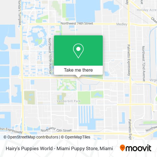 Mapa de Hairy's Puppies World - Miami Puppy Store