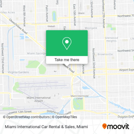 Miami International Car Rental & Sales map