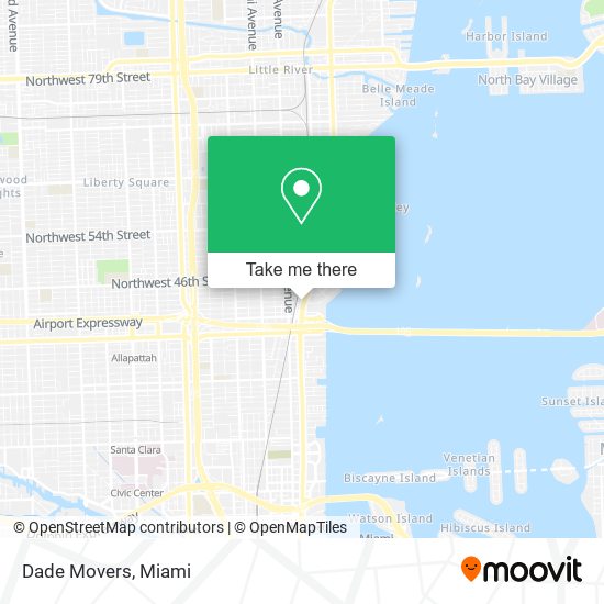 Dade Movers map
