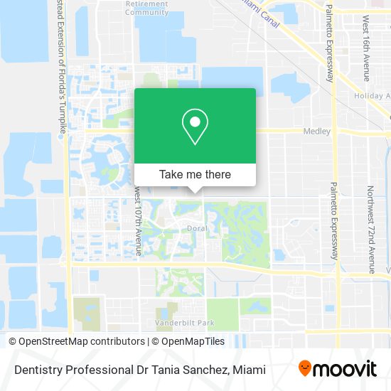 Dentistry Professional Dr Tania Sanchez map