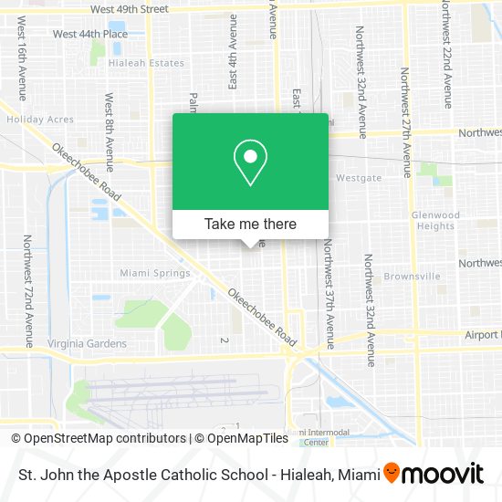 Mapa de St. John the Apostle Catholic School - Hialeah