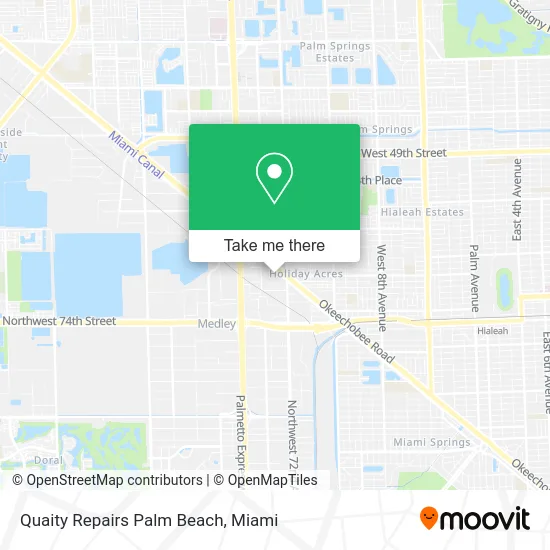 Quaity Repairs Palm Beach map