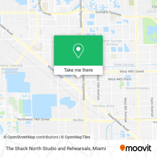 The Shack North Studio and Rehearsals map