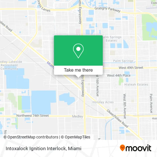 Mapa de Intoxalock Ignition Interlock