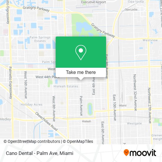 Mapa de Cano Dental - Palm Ave