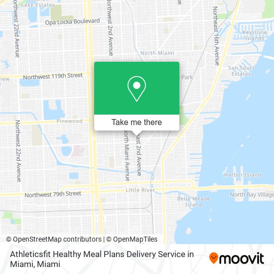 Mapa de Athleticsfit Healthy Meal Plans Delivery Service in Miami