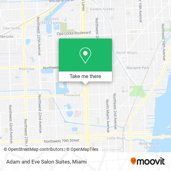 Adam and Eve Salon Suites map