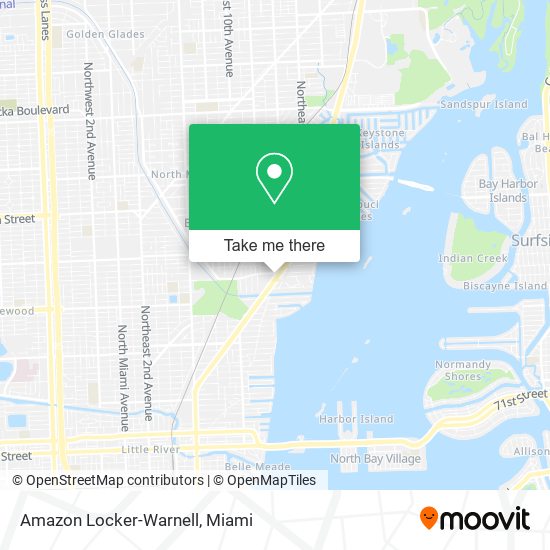 Mapa de Amazon Locker-Warnell