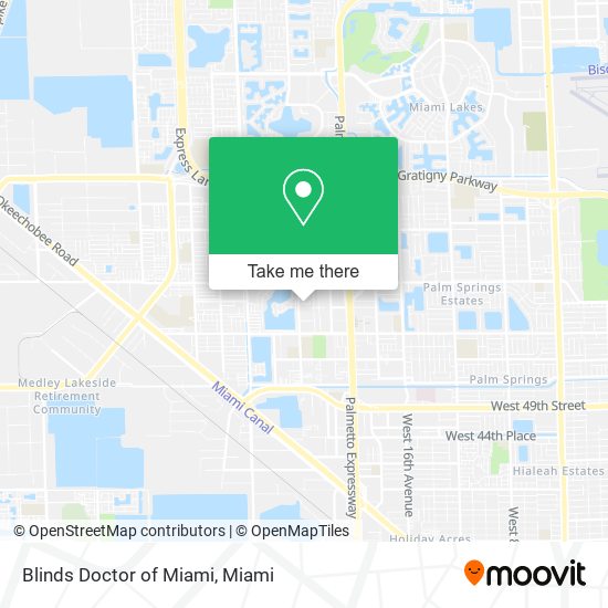 Mapa de Blinds Doctor of Miami