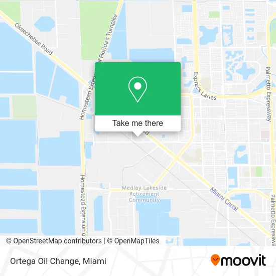 Ortega Oil Change map
