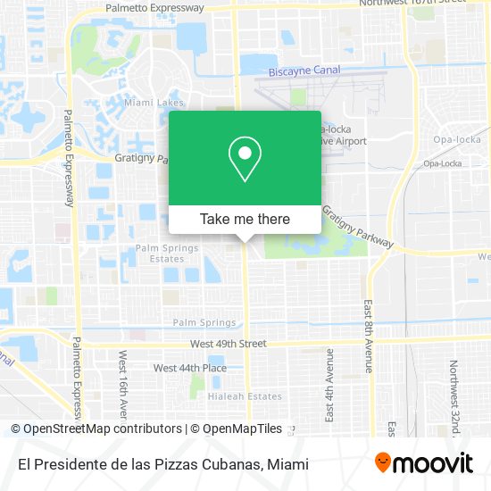 El Presidente de las Pizzas Cubanas map