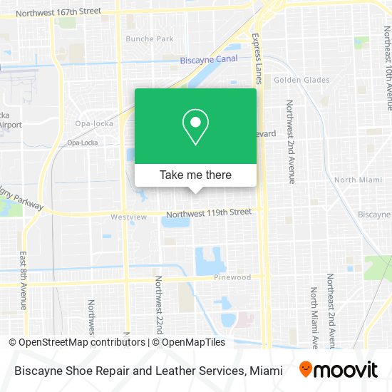 Mapa de Biscayne Shoe Repair and Leather Services