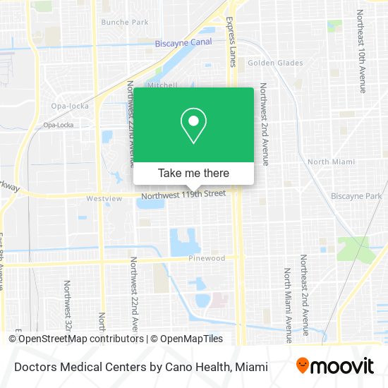 Mapa de Doctors Medical Centers by Cano Health