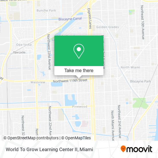 World To Grow Learning Center II map