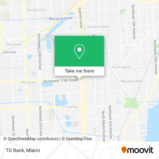 TD Bank map