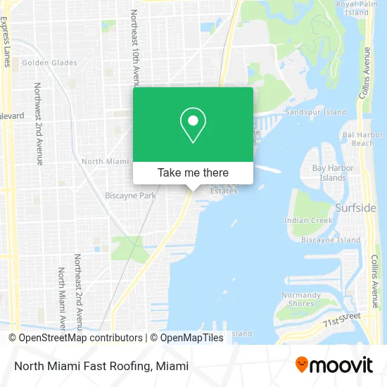 North Miami Fast Roofing map