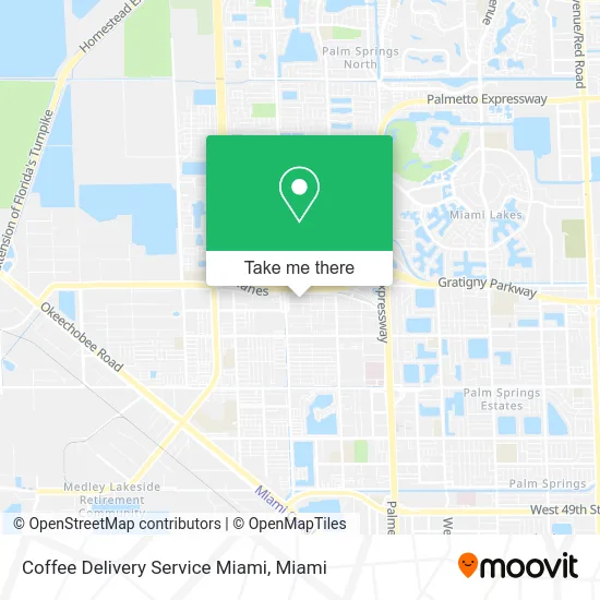 Coffee Delivery Service Miami map