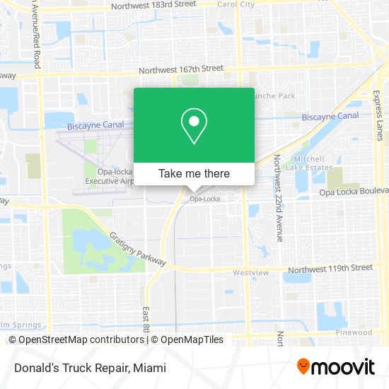Mapa de Donald's Truck Repair