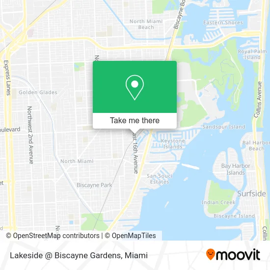 Lakeside @ Biscayne Gardens map