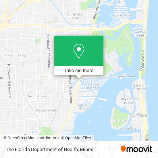 Mapa de The Florida Department of Health