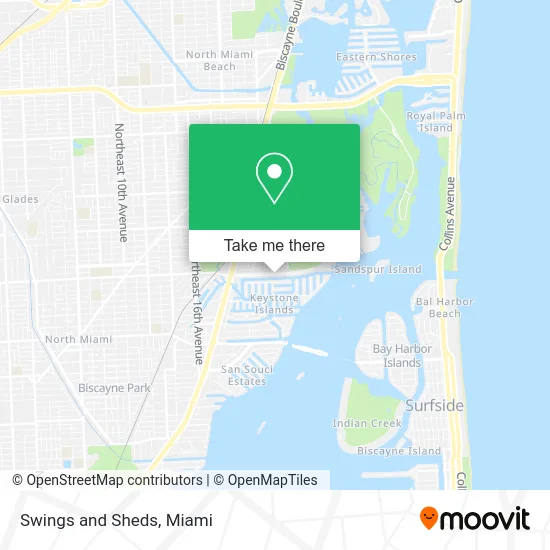 Swings and Sheds map